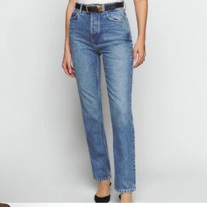 Reformation Cynthia High Rise Straight Leg Jeans